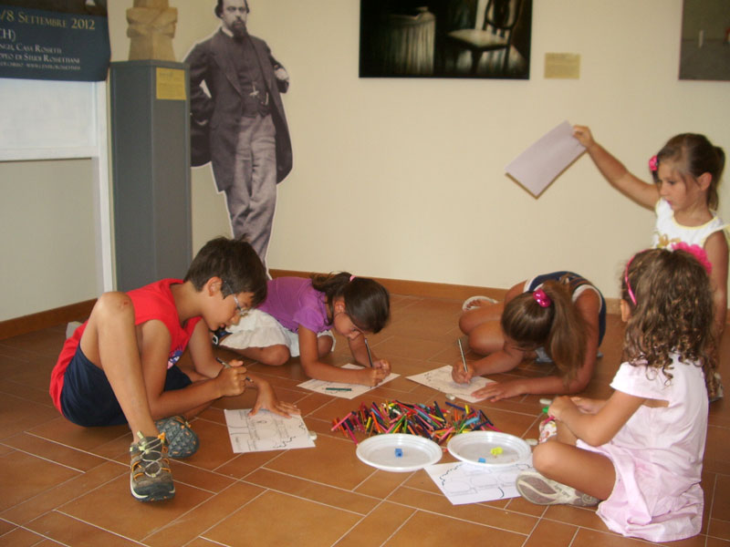 Visite guidate e laboratori per bambini alla mostra d'arte sulla Famiglia Rossetti, The House of life a cura di Daniela Madonna del Laboratorio ArtiBus, Casa Rossetti Vasto (CH)