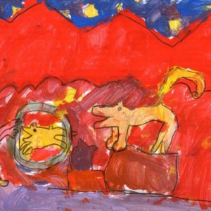 " Il circo"  (Chiara, 5 anni - tempera su carta) 