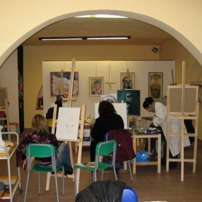 Gruppo del corso di pittura ad olio per adulti, Laboratorio ArtiBus Vasto (CH)