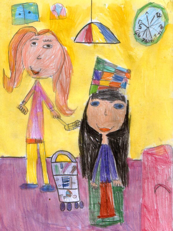 calendario, disegno, bambini, mestieri, vasto, artibus