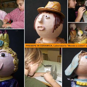 Presepe in ceramica realizzato dai bambini del laboratorio ArtiBus di Vasto